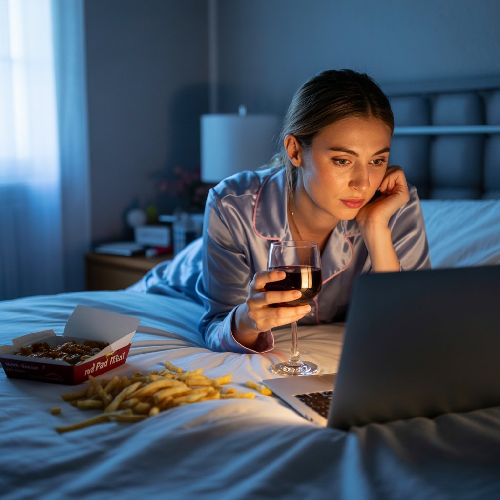 caffeine, large meals, and alcohol close to bedtime disrupt the sleep